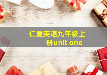 仁爱英语九年级上册unit one